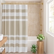 Olliix Madison Park Spa Waffle 36x72'' Shower Curtain Polyester in Taupe
