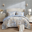 Olliix Madison Park Essentials Heather Full Comforter Set in Beige/Blue