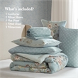 Olliix Madison Park Essentials Heather Queen Comforter Set in Soft Blue