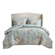 Olliix Madison Park Essentials Heather Queen Comforter Set in Soft Blue