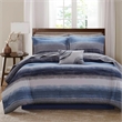 Olliix Madison Park Essentials Saben Full Comforter Set Cotton in Navy