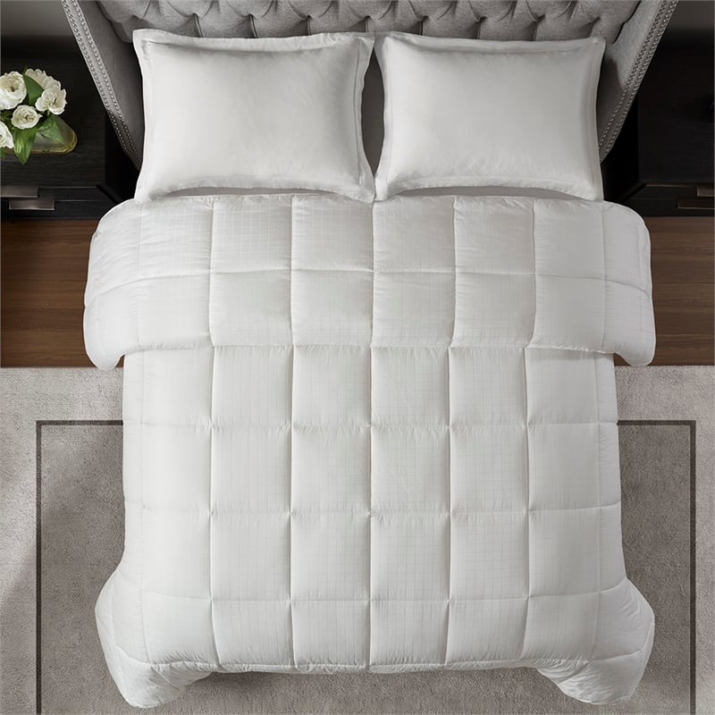 Olliix Nomad Home King Cotton Premium Comforter Set in White