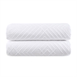 Olliix Nomad Home Full/Queen Jacquard Essential Lark Coverlet in White