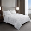 Olliix Nomad Home Full/Queen Jacquard Essential Nova Coverlet in White