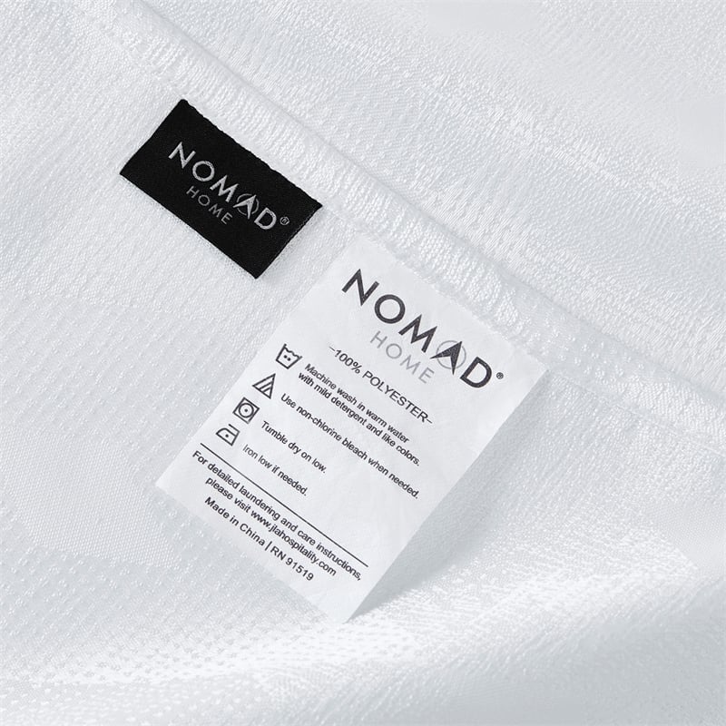 Olliix Nomad Home Full/Queen Jacquard Essential Nova Coverlet in White