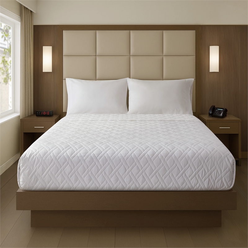 Olliix Nomad Home King Plain Weave Premium Coverlet in White