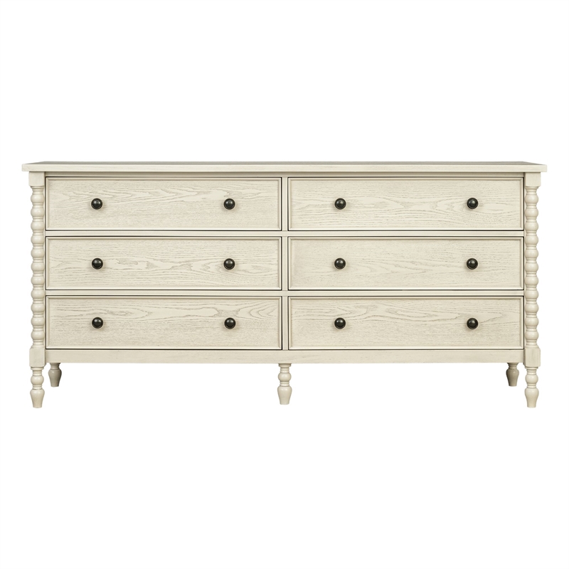 Olliix Madison Park Signature Beckett One Size Dresser in Antique Cream