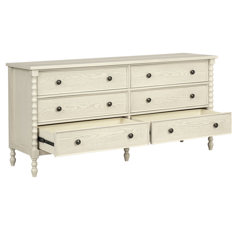 Olliix Madison Park Signature Beckett One Size Dresser in Antique Cream