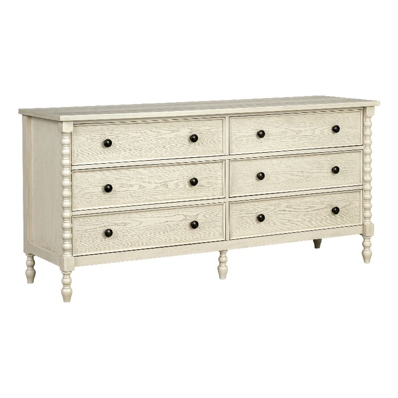 Olliix Madison Park Signature Beckett One Size Dresser in Antique Cream