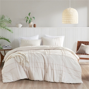 Olliix Comfort Spaces Twin/Twin XL Microfiber Comforter Set in  Neutral