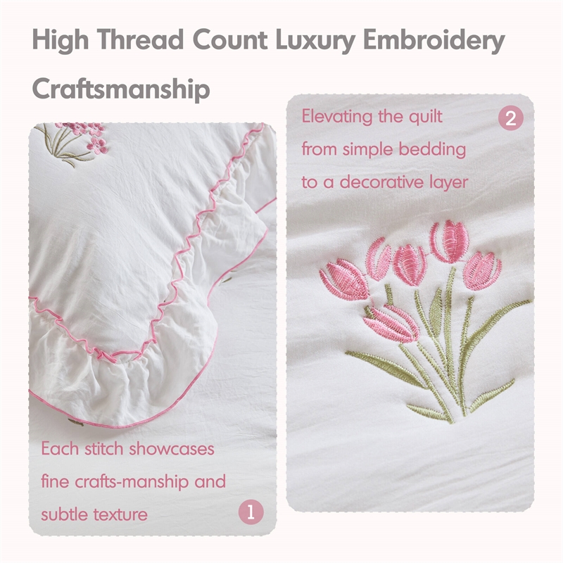 Olliix Intelligent Design Twin/Twin XL Microfiber Quilt Set in  Pink