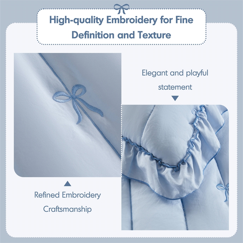 Olliix Intelligent Design Full/Queen Microfiber Quilt Set in  Blue