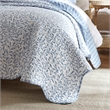 Olliix Madison Park Full/Queen Microfiber Quilt Set in  Blue