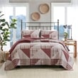Olliix Woolrich Full/Queen Cotton Quilt Set in  Red