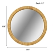 Olliix INK+IVY Round Rattan Wall Mirror in Natural