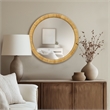 Olliix INK+IVY Round Rattan Wall Mirror in Natural