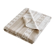 Olliix Woolrich Full/Queen Cotton Blanket in Ivory Stripe