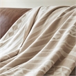 Olliix Woolrich Full/Queen Cotton Blanket in Ivory Stripe