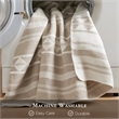 Olliix Woolrich Full/Queen Cotton Blanket in Ivory Stripe