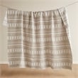 Olliix Woolrich Twin Cotton Blanket in Ivory Stripe