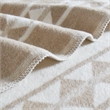 Olliix Woolrich Twin Cotton Blanket in Ivory Stripe