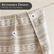 Olliix Woolrich Twin Cotton Blanket in Ivory Stripe