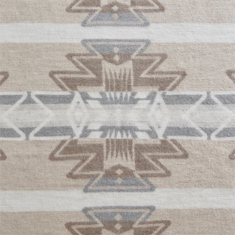 Olliix Woolrich Full/Queen Cotton Blanket in Neutral Aztec