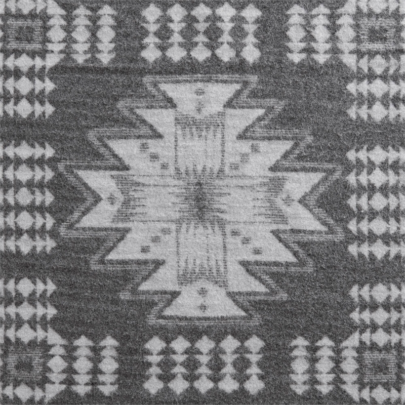 Olliix Woolrich King Cotton Blanket in Grey Aztec