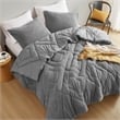 Olliix Comfort Spaces King/Cal King Microfiber Comforter Set in Gray
