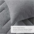 Olliix Comfort Spaces King/Cal King Microfiber Comforter Set in Gray