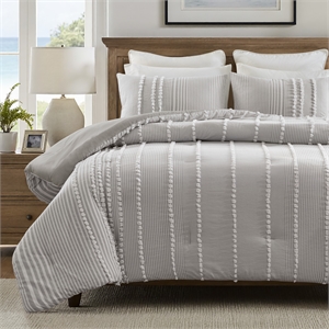Olliix Harbor House Blue King Cotton Comforter Set in Grey