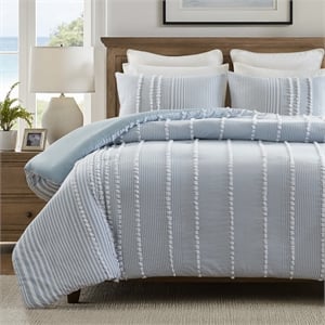Olliix Harbor House Blue King Cotton Duvet Set in Blue