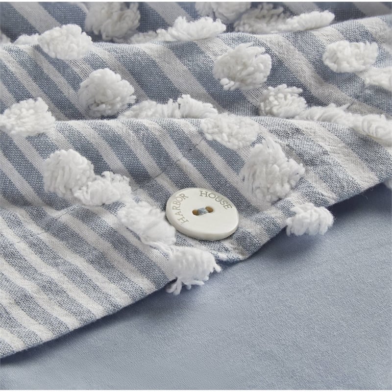 Olliix Harbor House Blue Full/Queen Cotton Duvet Set in Blue