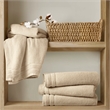 Olliix Comfort Spaces 12-Piece Cotton Bath Towel in Beige