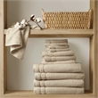 Olliix Comfort Spaces 12-Piece Cotton Bath Towel in Beige