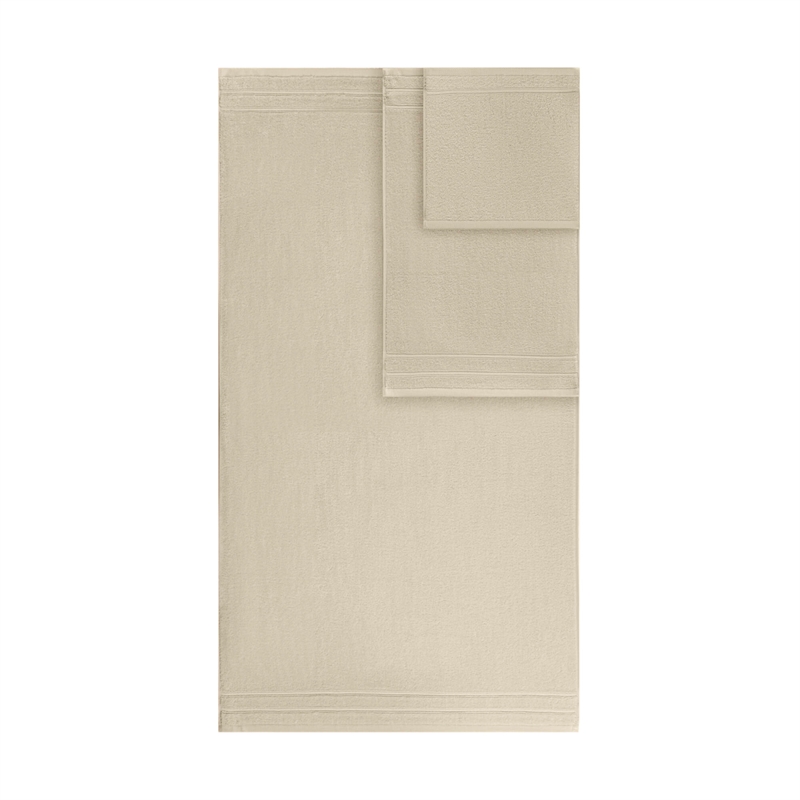 Olliix Comfort Spaces 12-Piece Cotton Bath Towel in Beige