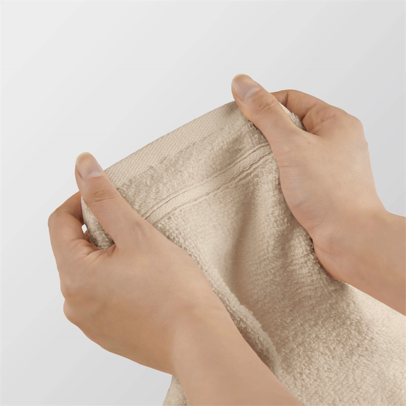 Olliix Comfort Spaces 12-Piece Cotton Bath Towel in Beige
