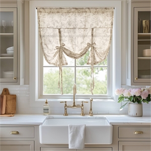 Olliix Madison Park 42x63&quot Polyester/Linen Valance in Neutral