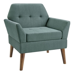 Olliix 510 Design One Size Wood Accent Chair in Blue