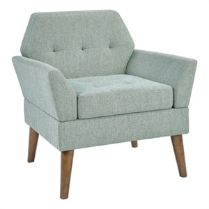Olliix 510 Design One Size Wood Accent Chair in Teal