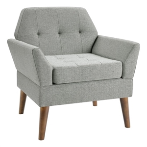 Olliix 510 Design One Size Wood Accent Chair in Gray