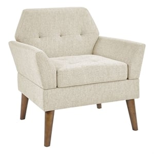 Olliix 510 Design One Size Wood Accent Chair in Beige