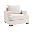 Olliix Madison Park One Size Wood Accent Chair in Beige