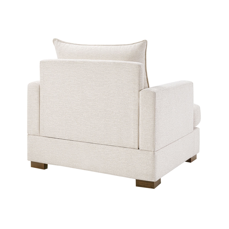 Olliix Madison Park One Size Wood Accent Chair in Beige
