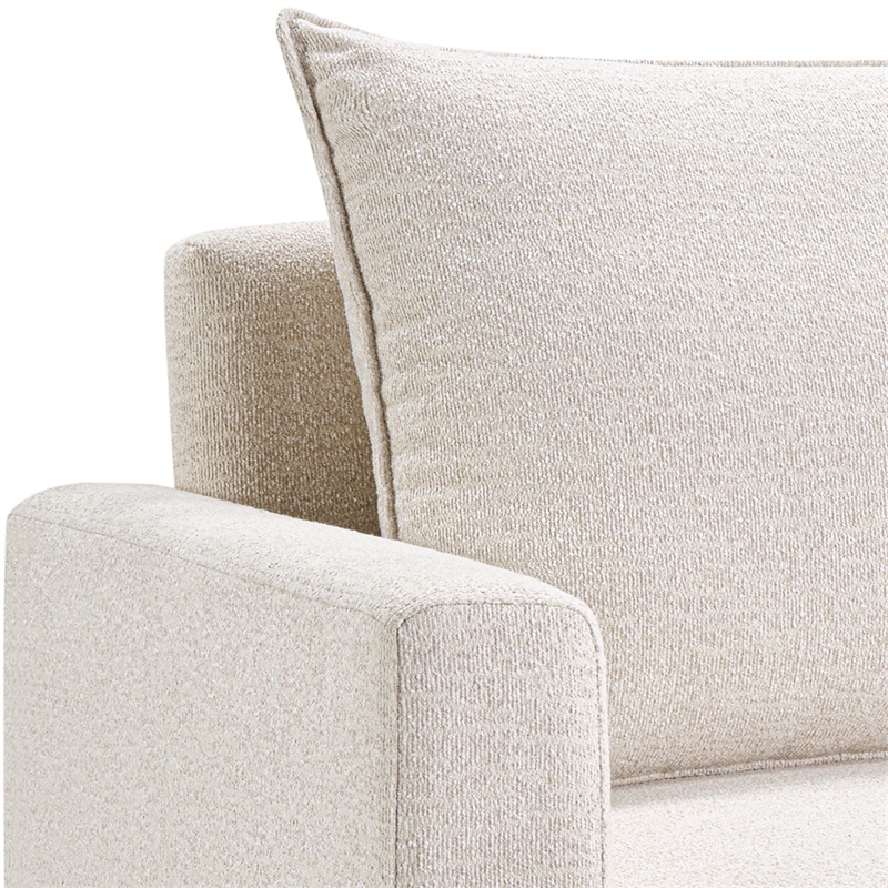 Olliix Madison Park One Size Wood Accent Chair in Beige