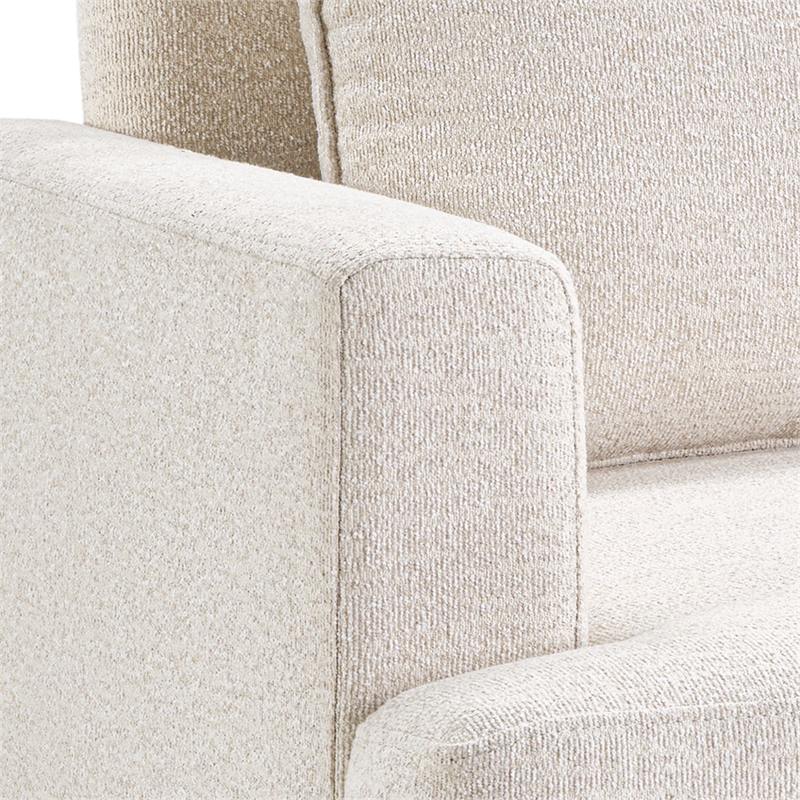Olliix Madison Park One Size Wood Accent Chair in Beige