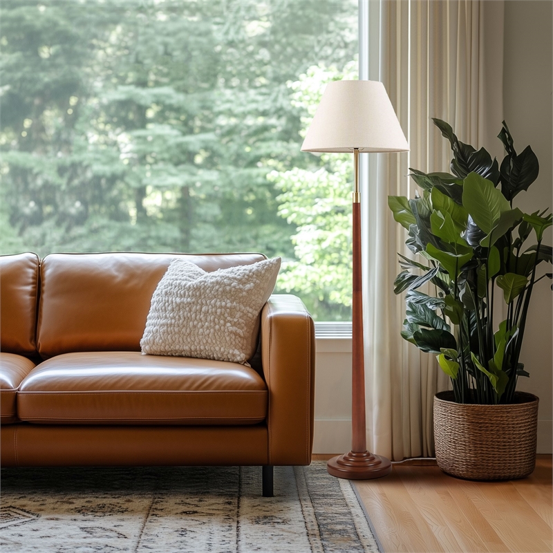 Olliix INK+IVY One Size Iron/Polyester Floor Lamps in White