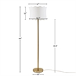 Olliix INK+IVY One Size Iron/Polyester Floor Lamps in White