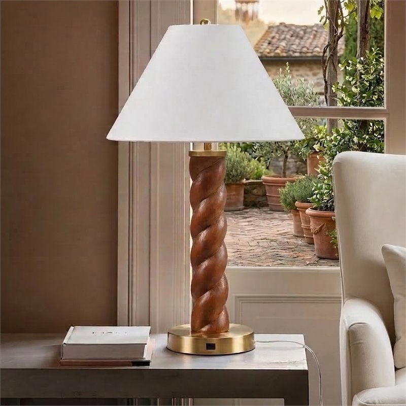 Olliix INK+IVY One Size Resin Table Lamps in White