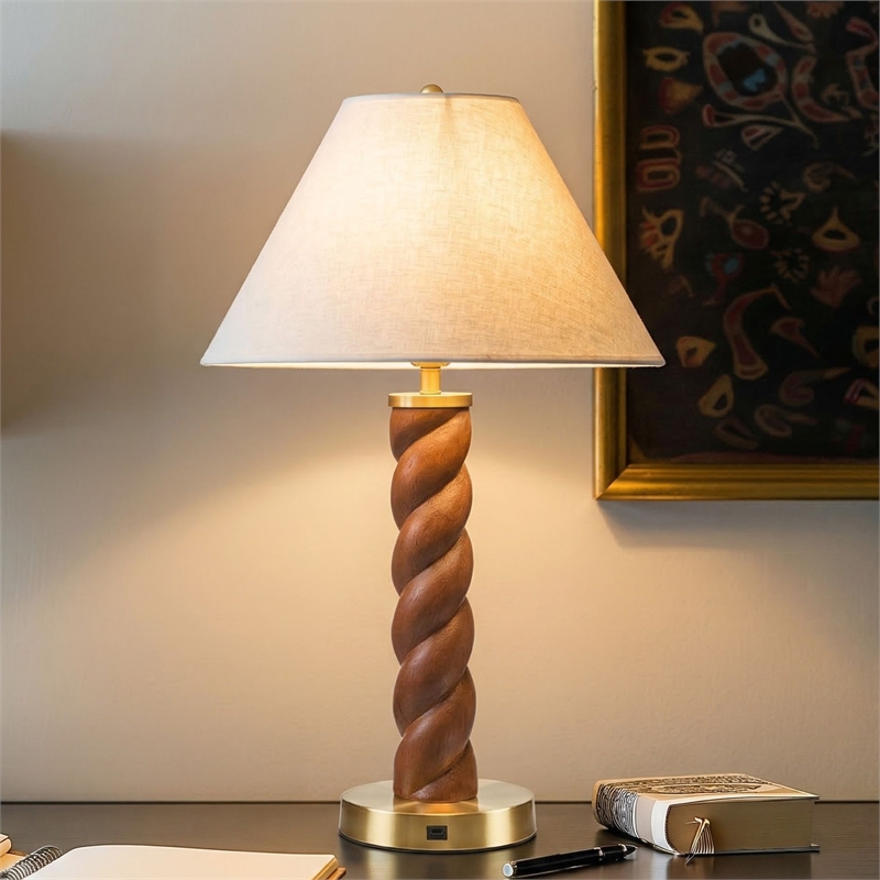 Olliix INK+IVY One Size Resin Table Lamps in White